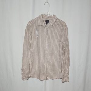 H&M Beige Striped Casual Men's Shirt